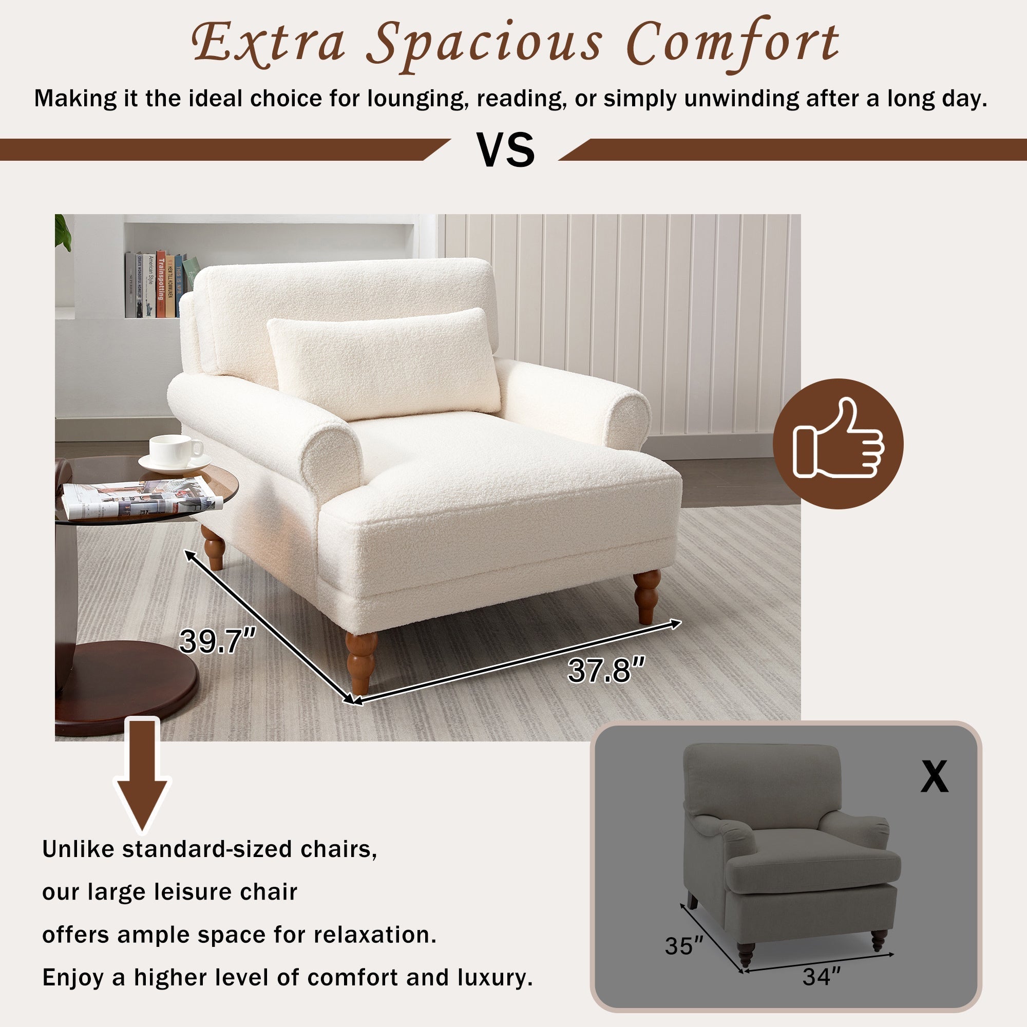 Mirod Elegant Circular Armrests, Ergonomic Lumbar Support, Vintage Roman Column Legs, Luxurious Large Size, Enhances Living Room Aesthetics, for Living room,Bedroom and study