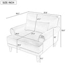 Mirod Elegant Circular Armrests, Ergonomic Lumbar Support, Vintage Roman Column Legs, Luxurious Large Size, Enhances Living Room Aesthetics, for Living room,Bedroom and study