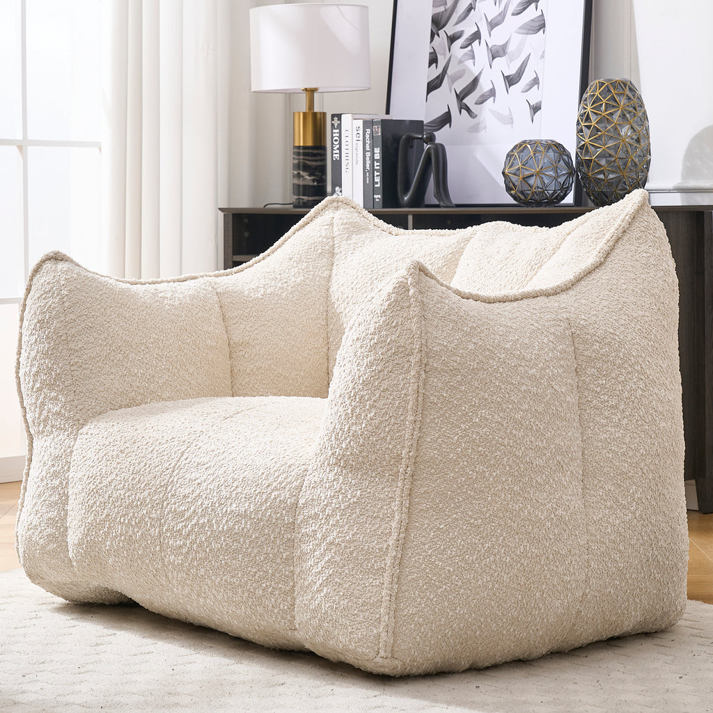 Sofa chairs with highly resilient foam for living rooms and bedrooms, comfortable square lazy sofas, sofas for adults to play, read and watch TV