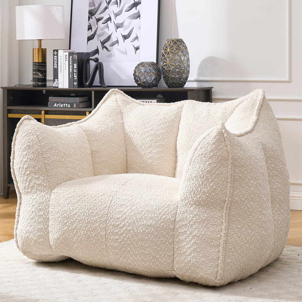 Sofa chairs with highly resilient foam for living rooms and bedrooms, comfortable square lazy sofas, sofas for adults to play, read and watch TV