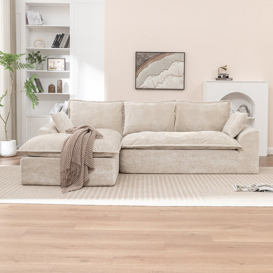 103' Cloud Sectional Couch with L - Shape Chaise, Boneless Modern Modular Large - Segment Sofa for Living Room, No Assembly Required Sectional Sofa