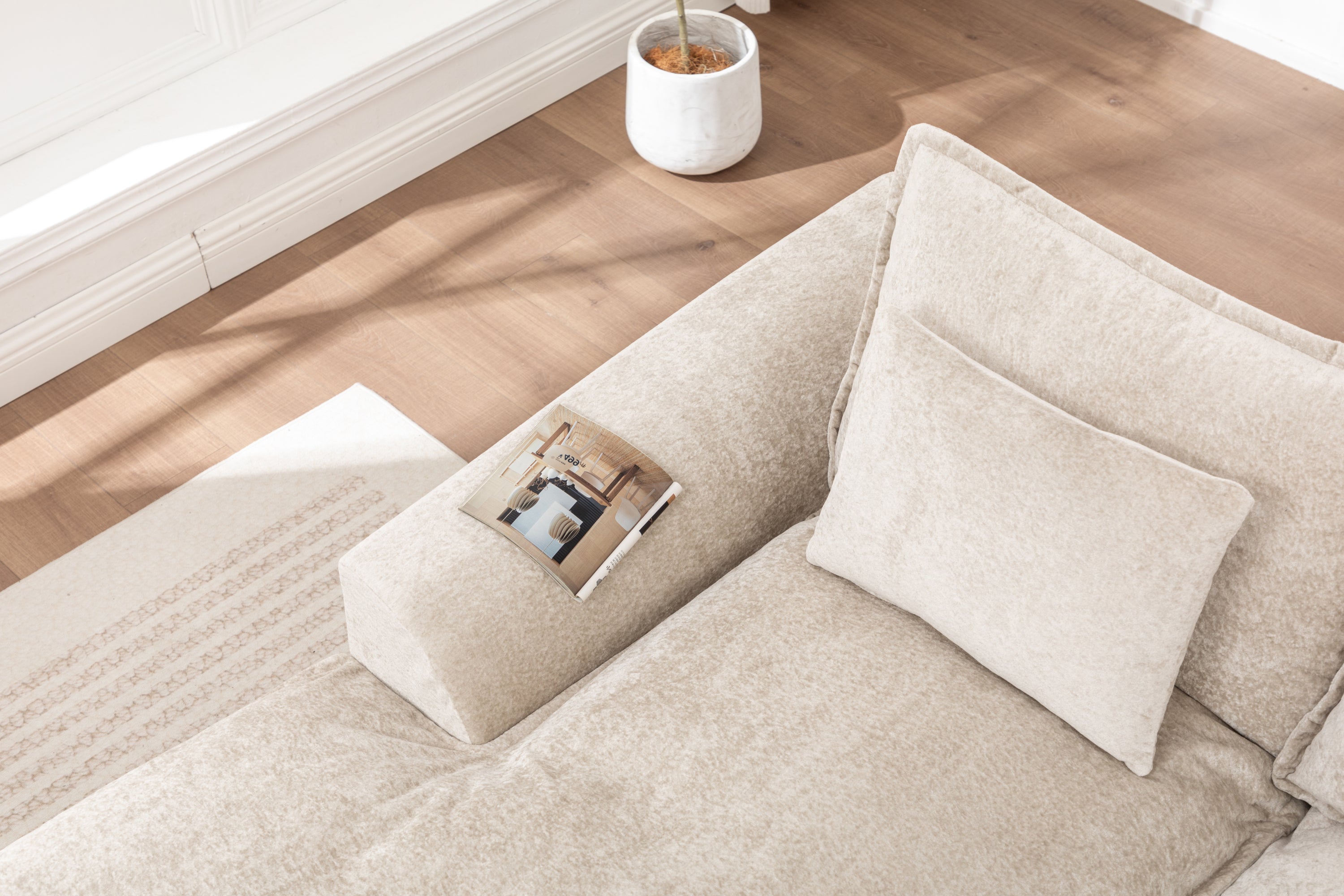 103' Cloud Sectional Couch with L - Shape Chaise, Boneless Modern Modular Large - Segment Sofa for Living Room, No Assembly Required Sectional Sofa