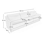 Three - seater sofa with lumbar pillow,Chenille, ergonomic, wooden base,high - resilience sponge, elegant armrests, easy install,suits bedrooms, studies, hotels, apartments,Beige