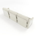 Three - seater sofa with lumbar pillow,Chenille, ergonomic, wooden base,high - resilience sponge, elegant armrests, easy install,suits bedrooms, studies, hotels, apartments,Beige