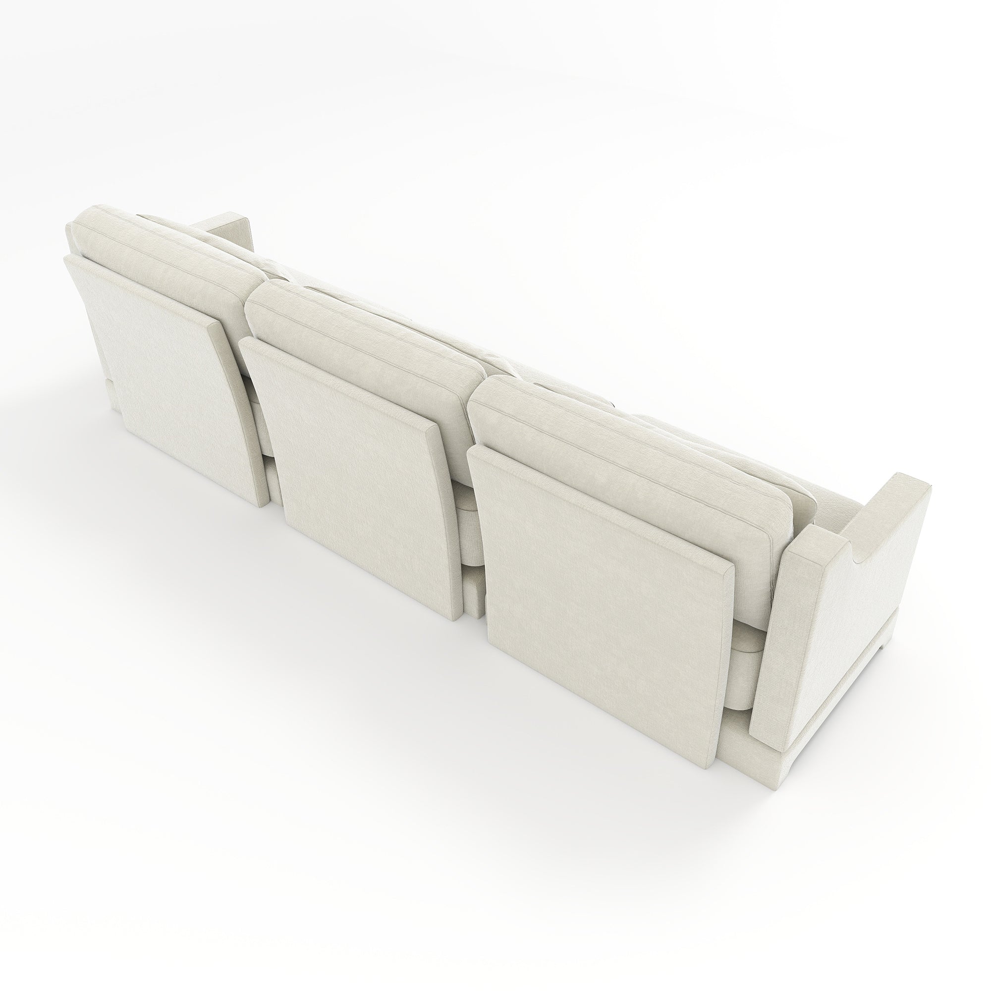 Three - seater sofa with lumbar pillow,Chenille, ergonomic, wooden base,high - resilience sponge, elegant armrests, easy install,suits bedrooms, studies, hotels, apartments,Beige