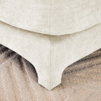 Three-Seater Sofa, 2 Movable Ottomans and Lumbar Pillow,Chenille Fabric,High-Resilience Sponge,High quality wooden base,Elegant Armrests, Easy Install,Suits Studies, Living Rooms,Beige