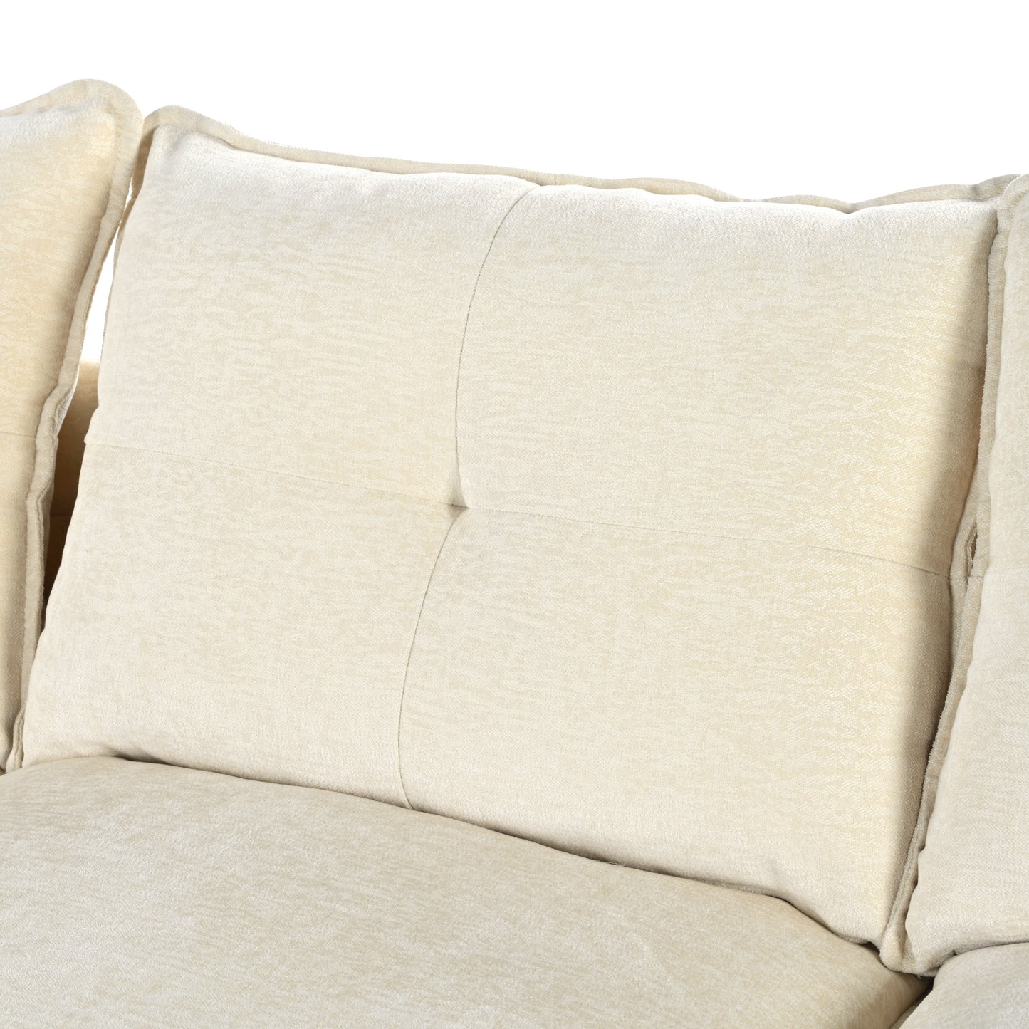 U_STYLE U-Shaped Chenille Sectional Sofa with Adjustable Armrest Pillows - Perfect for Living Rooms, Offices, and Spacious Spaces