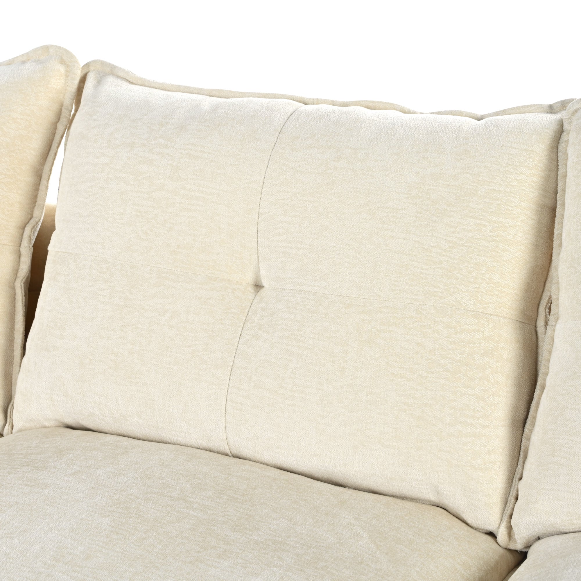 U_STYLE U-Shaped Chenille Sectional Sofa with Adjustable Armrest Pillows - Perfect for Living Rooms, Offices, and Spacious Spaces