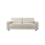 Modern Minimalist Style Corduroy Sectional Sofa 3-Piece Set, Beige, Suitable for Daily Home Use Sectional Sofa