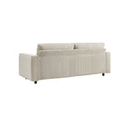 Modern Minimalist Style Corduroy Sectional Sofa 3-Piece Set, Beige, Suitable for Daily Home Use Sectional Sofa