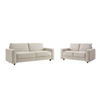 Modern Minimalist Style Corduroy Sectional Sofa 3-Piece Set, Beige, Suitable for Daily Home Use Sectional Sofa