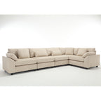 {NEW ARRIVAL} {VIDEO provided} Oversized Modular Sectional Sofa, Convertible Sectional Sofa, Corduroy for Living Room,  Beige