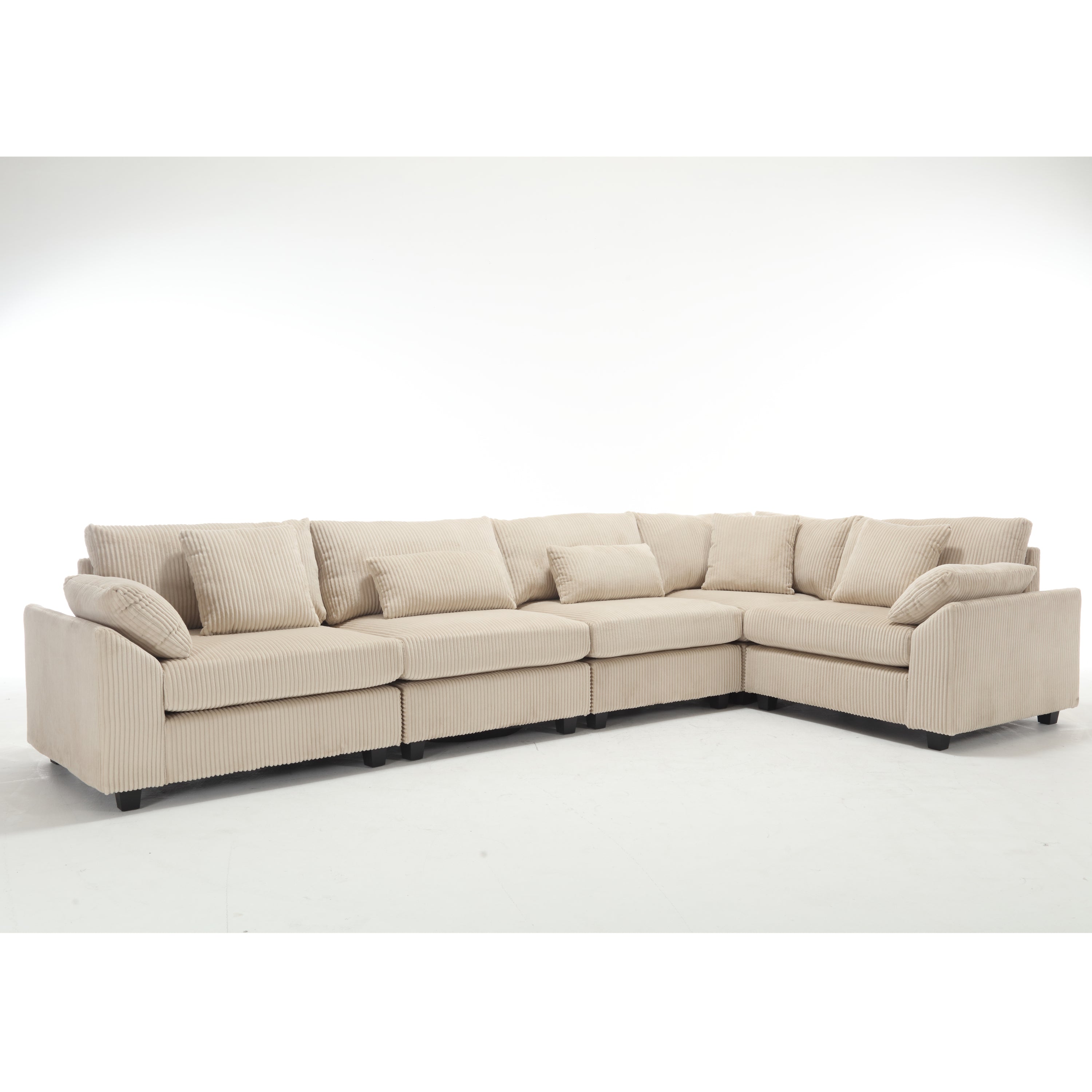 {NEW ARRIVAL} {VIDEO provided} Oversized Modular Sectional Sofa, Convertible Sectional Sofa, Corduroy for Living Room,  Beige