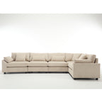 {NEW ARRIVAL} {VIDEO provided} Oversized Modular Sectional Sofa, Convertible Sectional Sofa, Corduroy for Living Room,  Beige