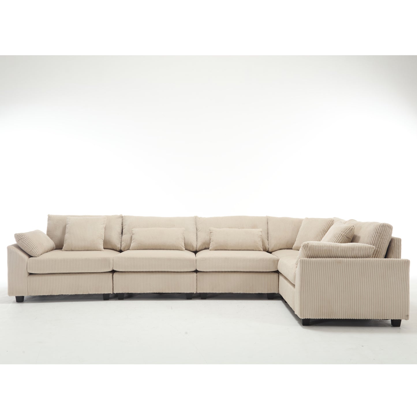 {NEW ARRIVAL} {VIDEO provided} Oversized Modular Sectional Sofa, Convertible Sectional Sofa, Corduroy for Living Room,  Beige