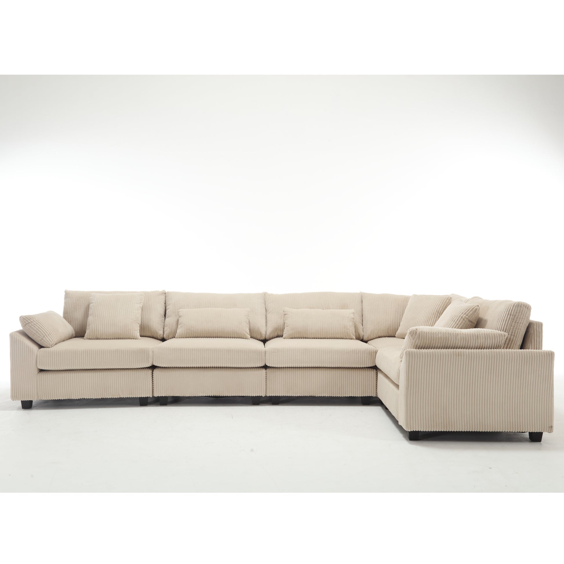 {NEW ARRIVAL} {VIDEO provided} Oversized Modular Sectional Sofa, Convertible Sectional Sofa, Corduroy for Living Room,  Beige