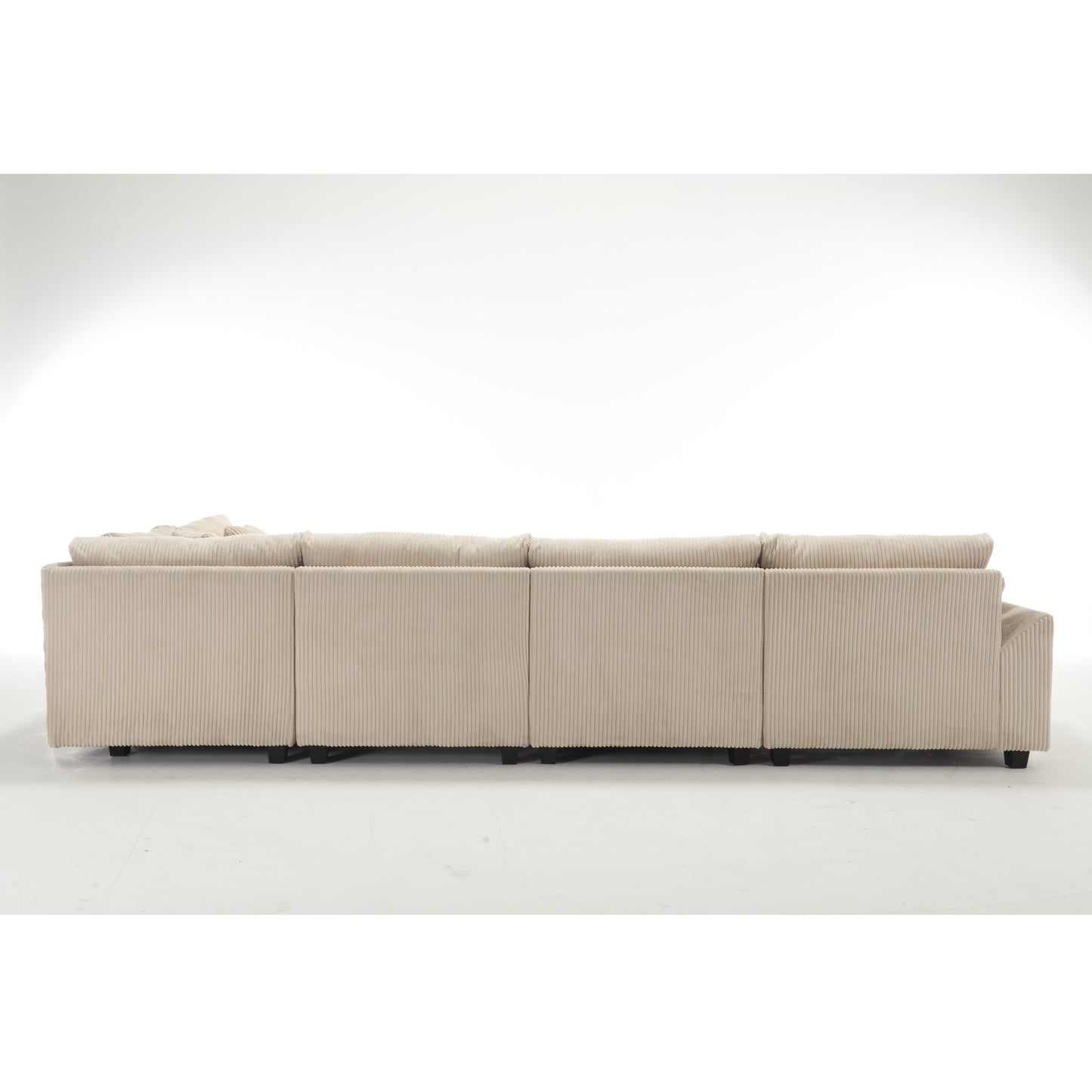 {NEW ARRIVAL} {VIDEO provided} Oversized Modular Sectional Sofa, Convertible Sectional Sofa, Corduroy for Living Room,  Beige