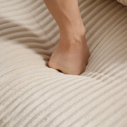 {NEW ARRIVAL} {VIDEO provided} Oversized Modular Sectional Sofa, Convertible Sectional Sofa, Corduroy for Living Room,  Beige