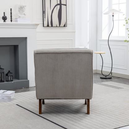 Upholstered Lounge Chair with Ottoman