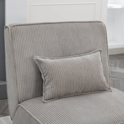 Upholstered Lounge Chair with Ottoman