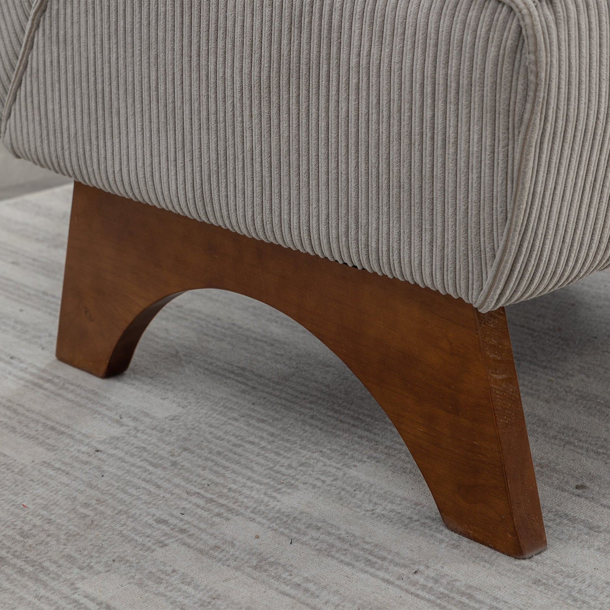 Upholstered Lounge Chair with Ottoman