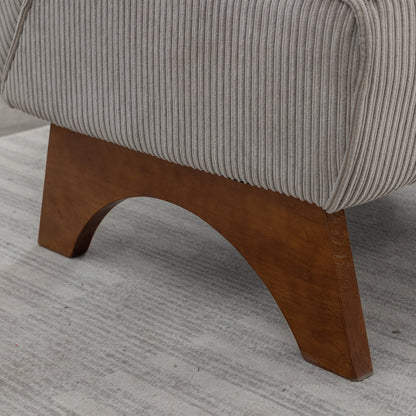 Upholstered Lounge Chair with Ottoman