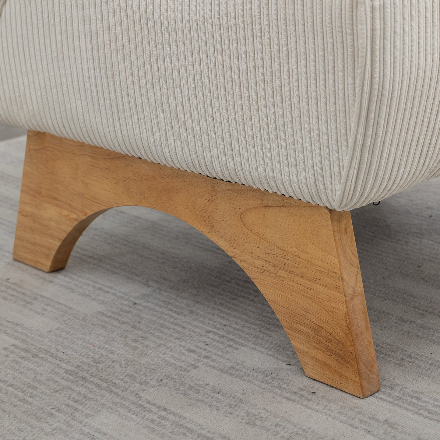 Upholstered Lounge Chair with Ottoman