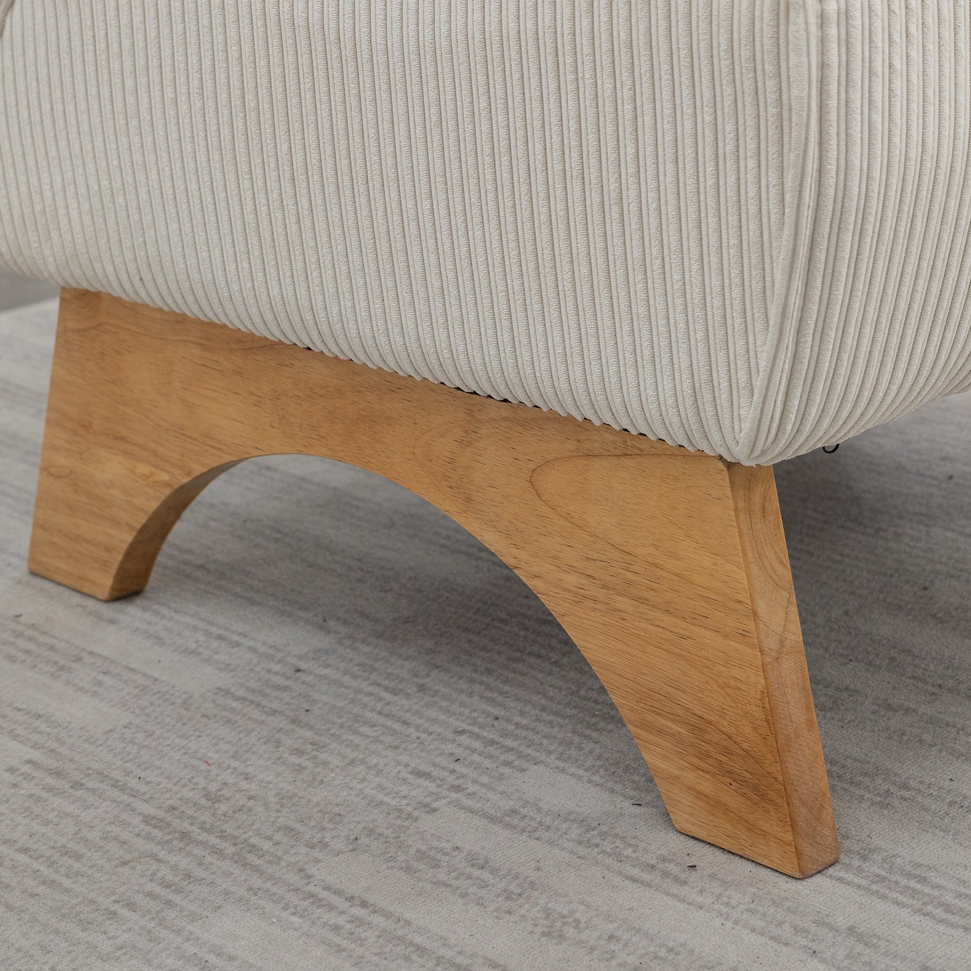 Upholstered Lounge Chair with Ottoman