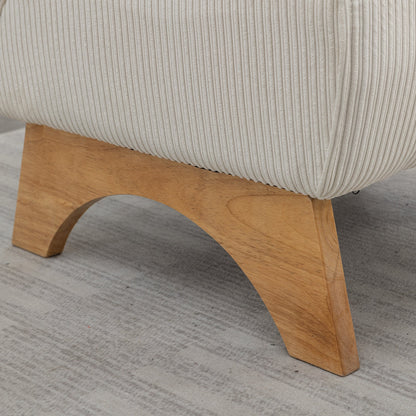 Upholstered Lounge Chair with Ottoman