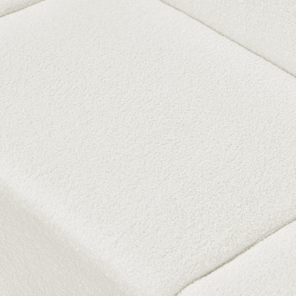 104' L-Shaped Curved Contemporary Sectional Sofa in Beige: Plush 4-Seater, Sculptural Design & Premium Bouclé Upholstery – Modern Luxury for Spacious Living