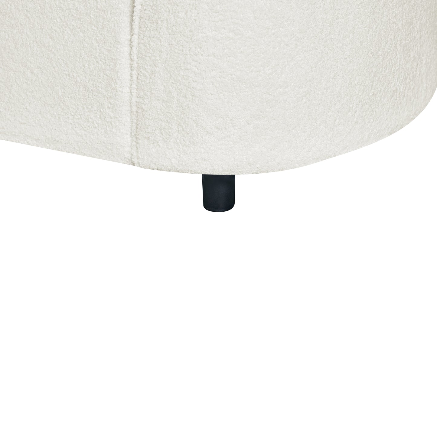 104' L-Shaped Curved Contemporary Sectional Sofa in Beige: Plush 4-Seater, Sculptural Design & Premium Bouclé Upholstery – Modern Luxury for Spacious Living