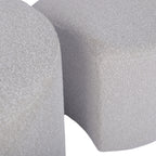 Upholstered Nesting Coffee Tables (Set of 2), Side Table, Footrest, Ottoman & Seat for Living Room Bedroom Entryway Office, Beige Yarn Dyed Fabric