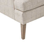 Farmhouse Style Accent Chair in Beige Upholstery with Solid Wood Frame and Legs Accent Chair