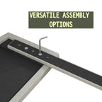 King Size Bed Frame Upholstered Platform Bed with Adjustable Headboard,Linen Fabric Padded,Modern Simple Style Platform Bed No Box Spring Needed, Easy Assembly, Beige