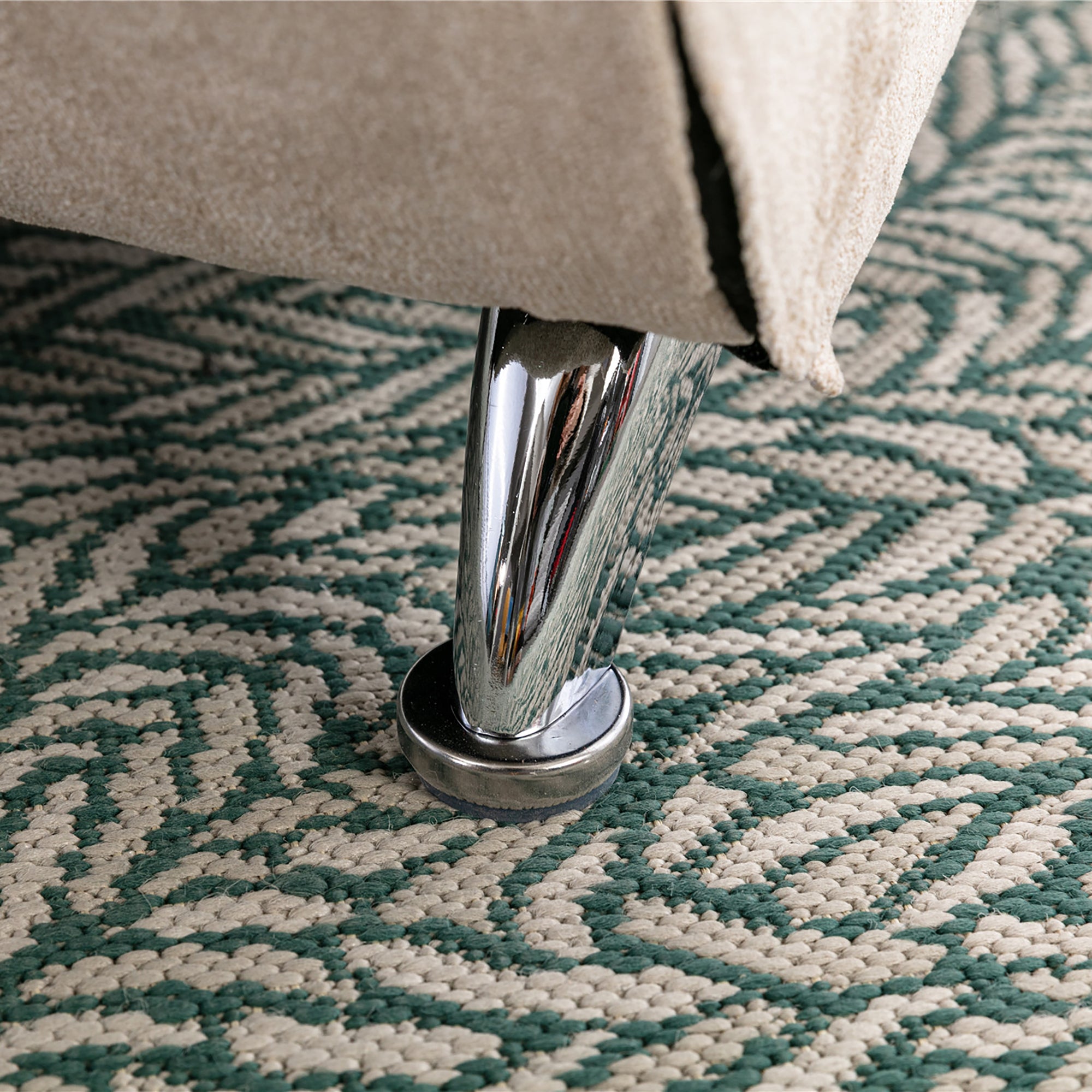 Linen Massage Chaise Lounge Indoor with Remote Control, Ergonomic Electric Massage Lounger in Beige