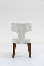 Mid Century Modern Dining Chairs Set of 2, Farmhouse Linen Fabric Upholstered Accent Chair,Kitchen Chairs with Hardwood Frame, Beige