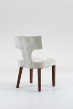 Mid Century Modern Dining Chairs Set of 2, Farmhouse Linen Fabric Upholstered Accent Chair,Kitchen Chairs with Hardwood Frame, Beige