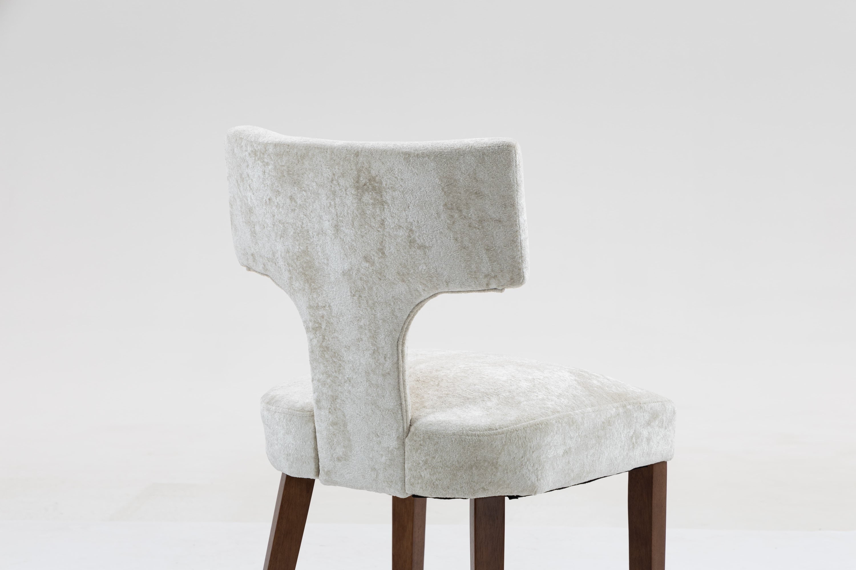 Mid Century Modern Dining Chairs Set of 2, Farmhouse Linen Fabric Upholstered Accent Chair,Kitchen Chairs with Hardwood Frame, Beige