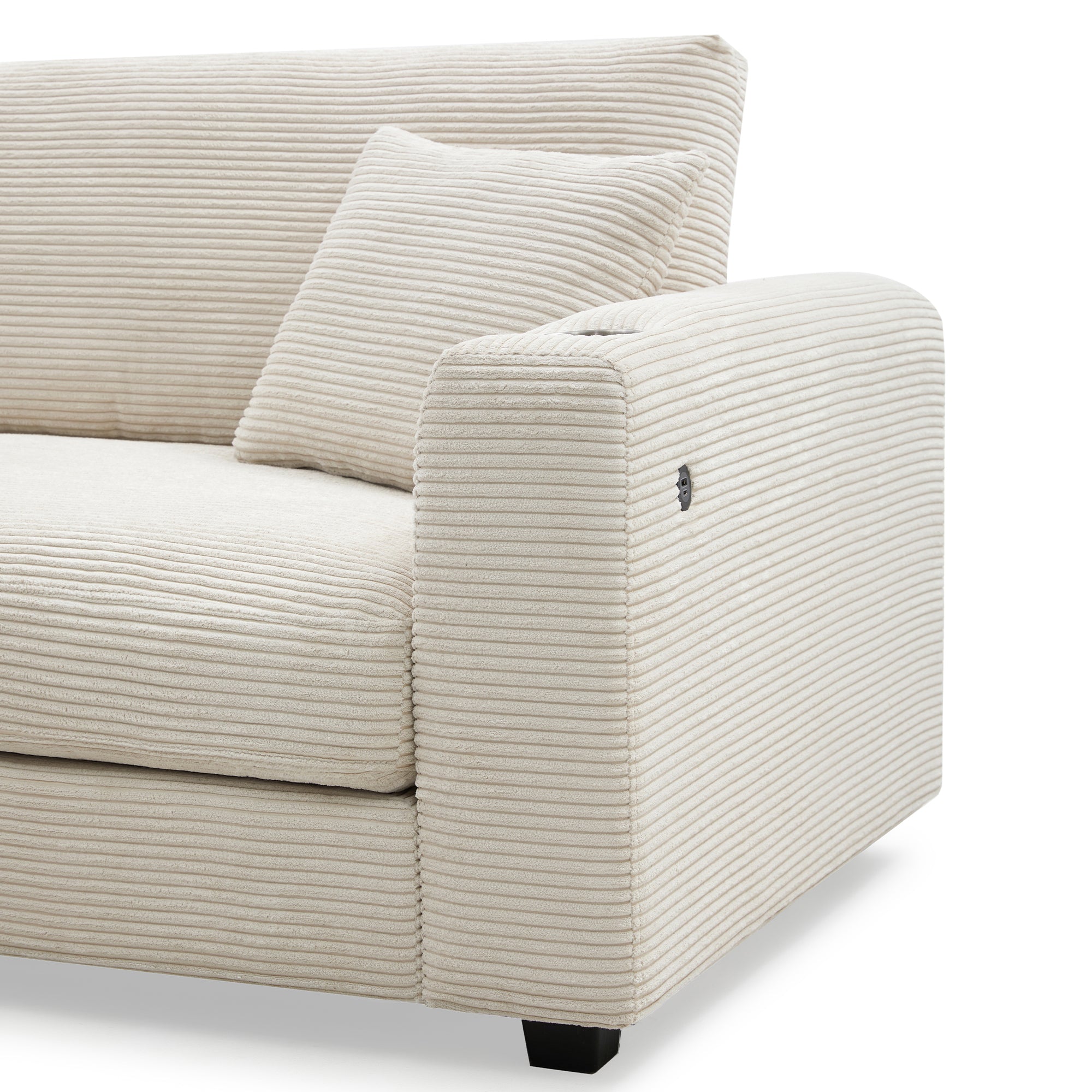 [VIDEO+NEW]134*54 Oversized Corduroy Sectional Sofa,L Shaped Cloud Couch with USB Charging Port,Cup Holder,Deep and Wide Seat Sofa with 50 Chaise,Comfy Indoor Furniture for Living Room,3 Colors