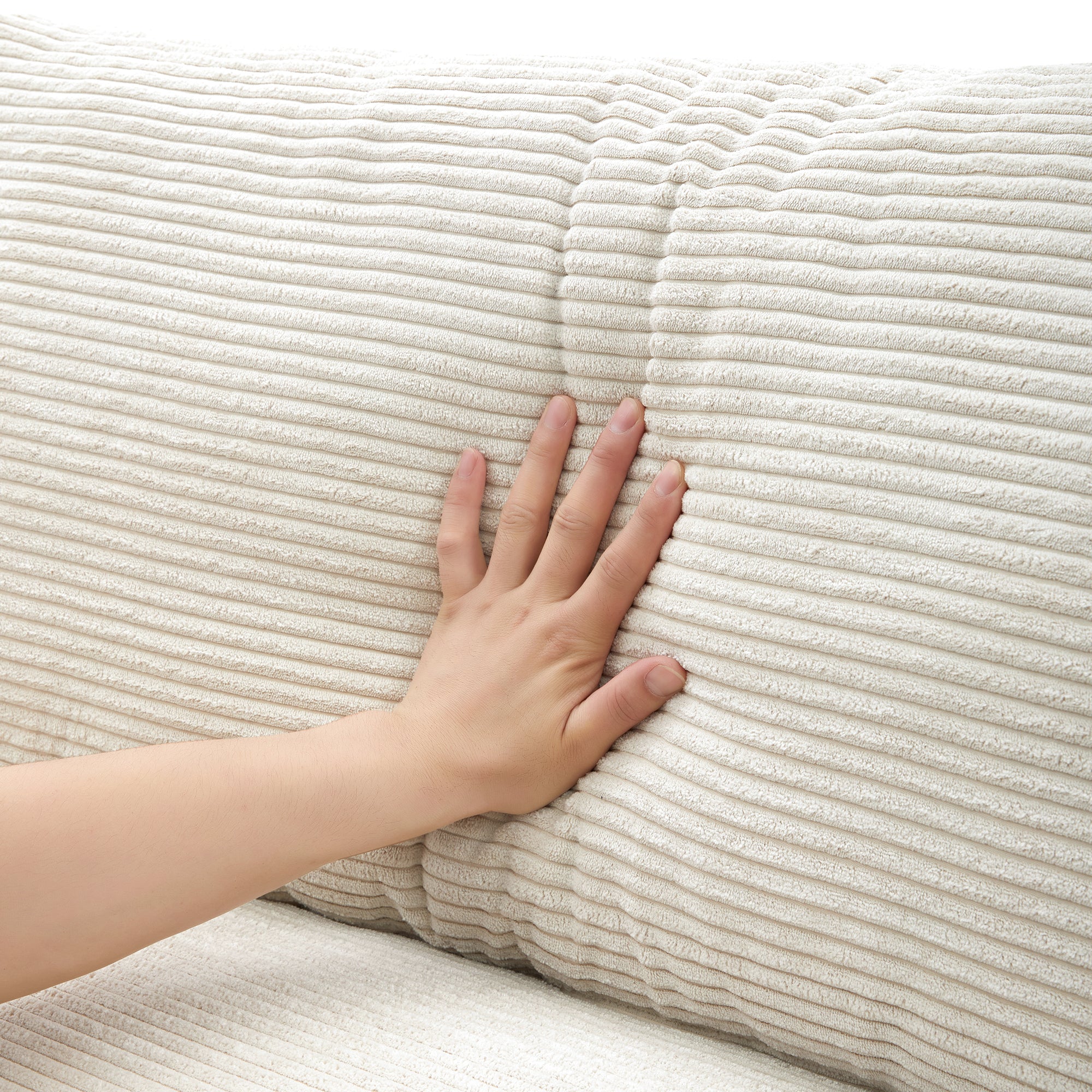 [VIDEO+NEW]134*54 Oversized Corduroy Sectional Sofa,L Shaped Cloud Couch with USB Charging Port,Cup Holder,Deep and Wide Seat Sofa with 50 Chaise,Comfy Indoor Furniture for Living Room,3 Colors