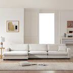 [VIDEO+NEW]134*54 Oversized Corduroy Sectional Sofa,L Shaped Cloud Couch with USB Charging Port,Cup Holder,Deep and Wide Seat Sofa with 50 Chaise,Comfy Indoor Furniture for Living Room,3 Colors