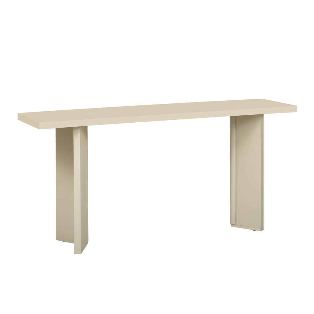 U_STYLE Stylish Console Table with Pine Veneer and Geometric Legs,Suitable for Living Room, Study and Dining Room