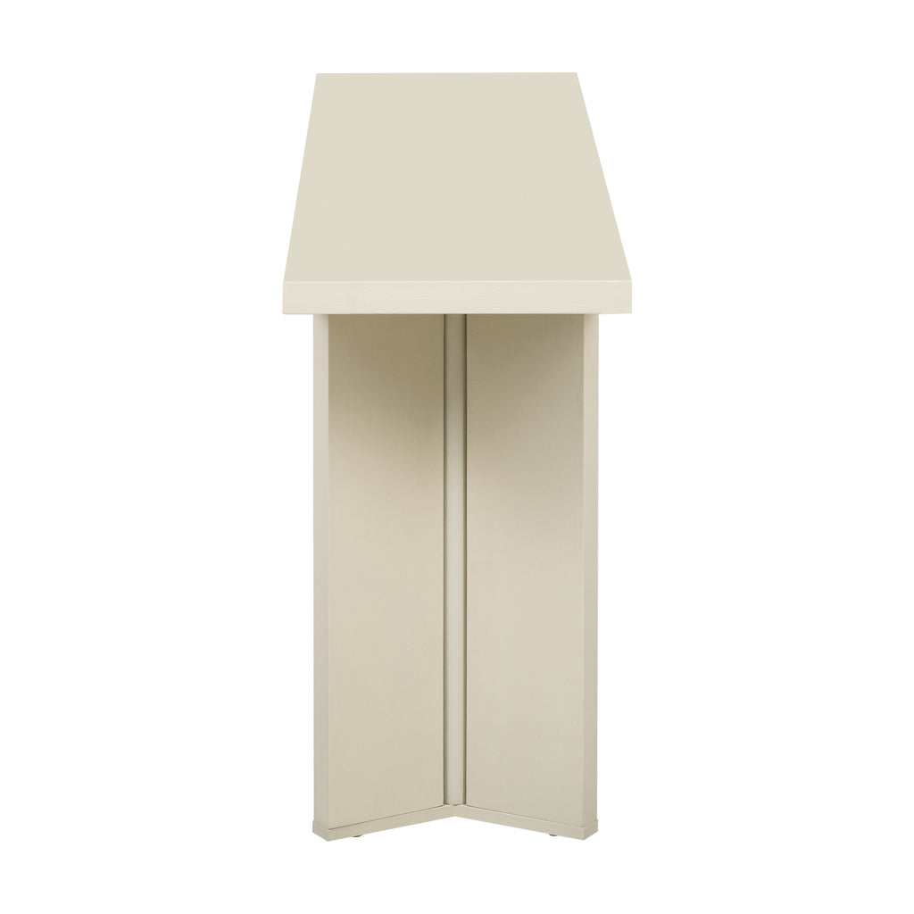 U_STYLE Stylish Console Table with Pine Veneer and Geometric Legs,Suitable for Living Room, Study and Dining Room