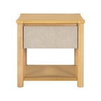 Modern King Bed Frame Set with 2 Nightstands, Beige Wood Platform Bed with Headboard and Matching Bedside Tables for Bedroom Bedroom Set