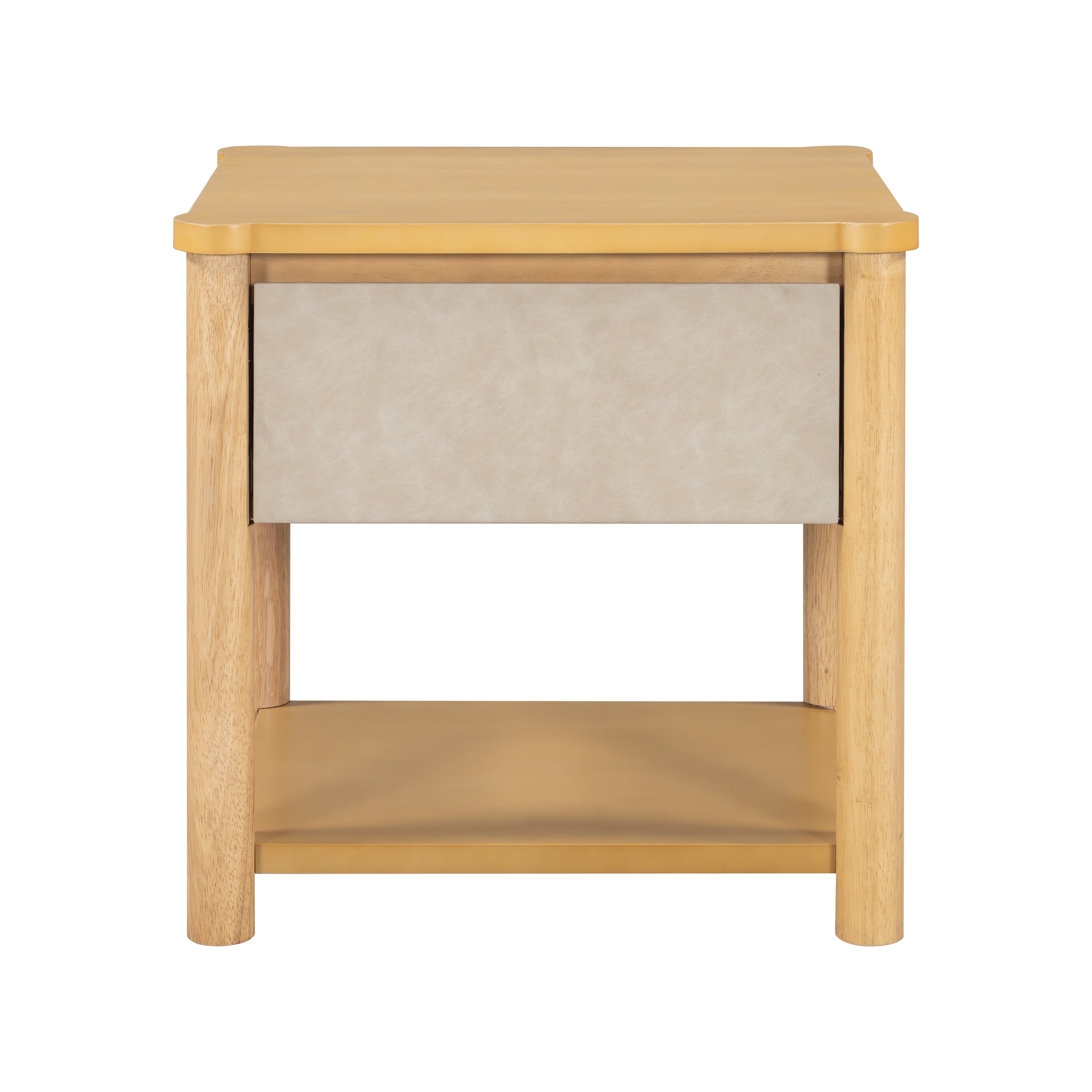 Modern King Bed Frame Set with 2 Nightstands, Beige Wood Platform Bed with Headboard and Matching Bedside Tables for Bedroom Bedroom Set