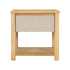 Modern King Bed Frame Set with 2 Nightstands, Beige Wood Platform Bed with Headboard and Matching Bedside Tables for Bedroom Bedroom Set