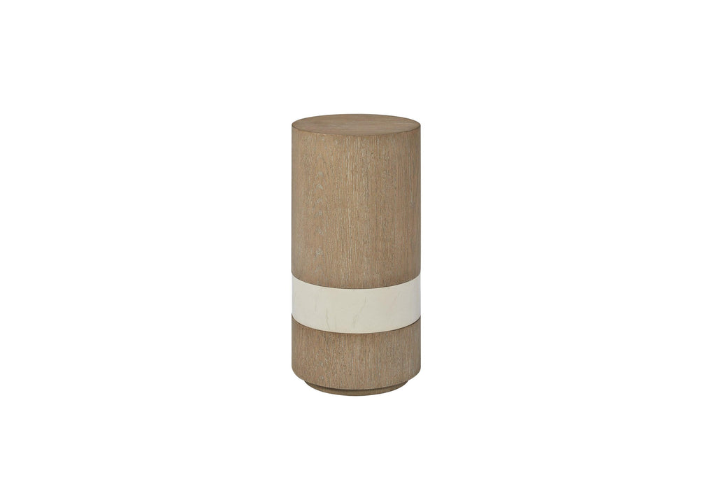 Beige Solid Wood Spot Table - Toffee Finish Design.