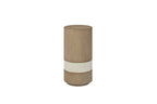 Beige Solid Wood Spot Table - Toffee Finish Design.