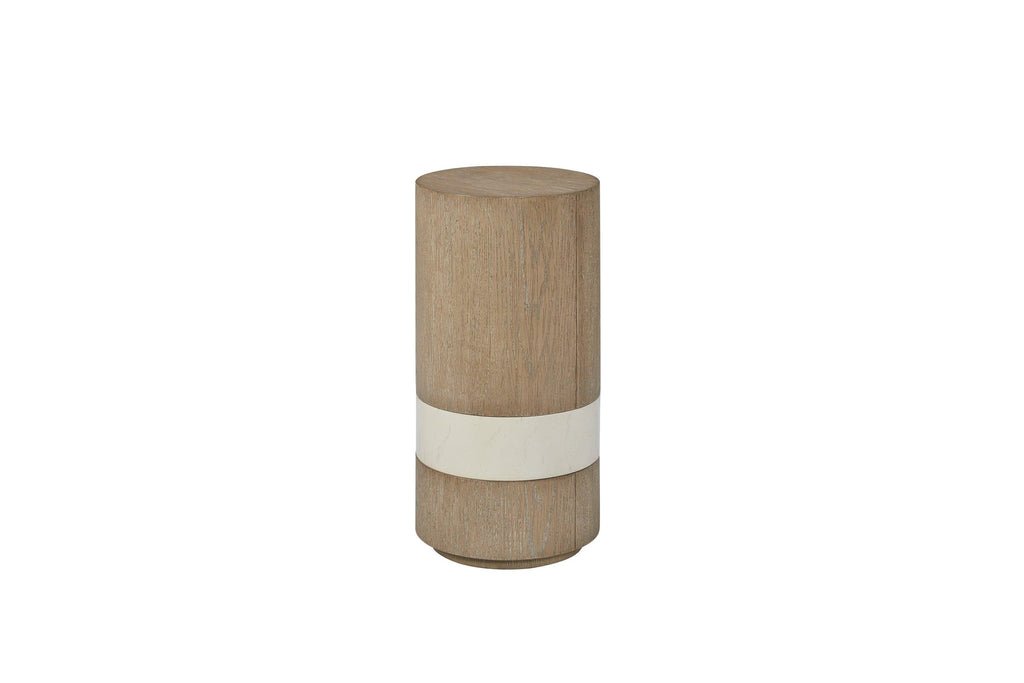Beige Solid Wood Spot Table - Toffee Finish Design.