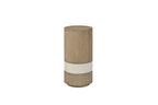 Beige Solid Wood Spot Table - Toffee Finish Design.